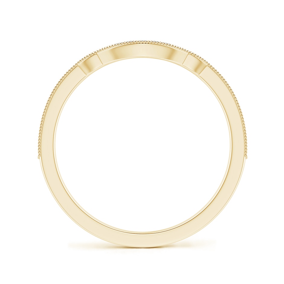 1.1mm KI3 Aeon Vintage Inspired Diamond Contour Wedding Band with Milgrain in 18K Yellow Gold side-1