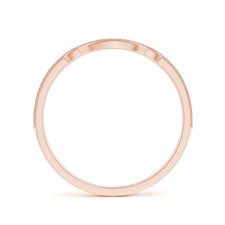 1mm GVS2 Aeon Vintage Inspired Diamond Contour Wedding Band with Milgrain in 18K Rose Gold side-1