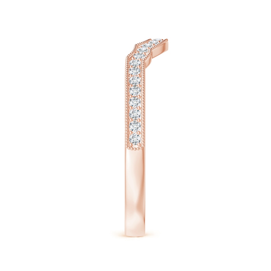 1mm GVS2 Aeon Vintage Inspired Diamond Contour Wedding Band with Milgrain in 18K Rose Gold side-2