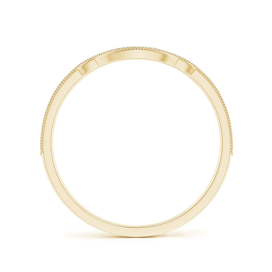 1mm GVS2 Aeon Vintage Inspired Diamond Contour Wedding Band with Milgrain in 18K Yellow Gold side-1