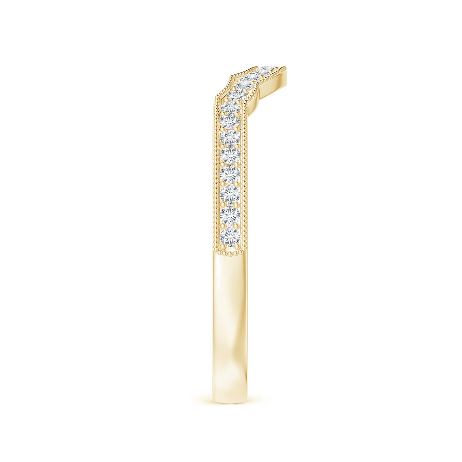 1mm GVS2 Aeon Vintage Inspired Diamond Contour Wedding Band with Milgrain in 18K Yellow Gold side-2
