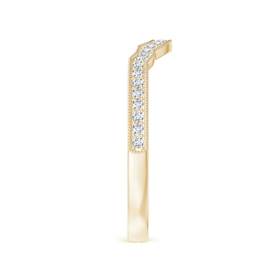 1mm GVS2 Aeon Vintage Inspired Diamond Contour Wedding Band with Milgrain in Yellow Gold side-2