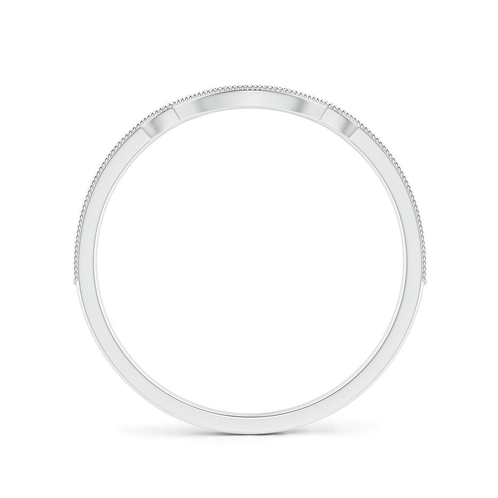 1mm HSI2 Aeon Vintage Inspired Diamond Contour Wedding Band with Milgrain in 18K White Gold - side_1