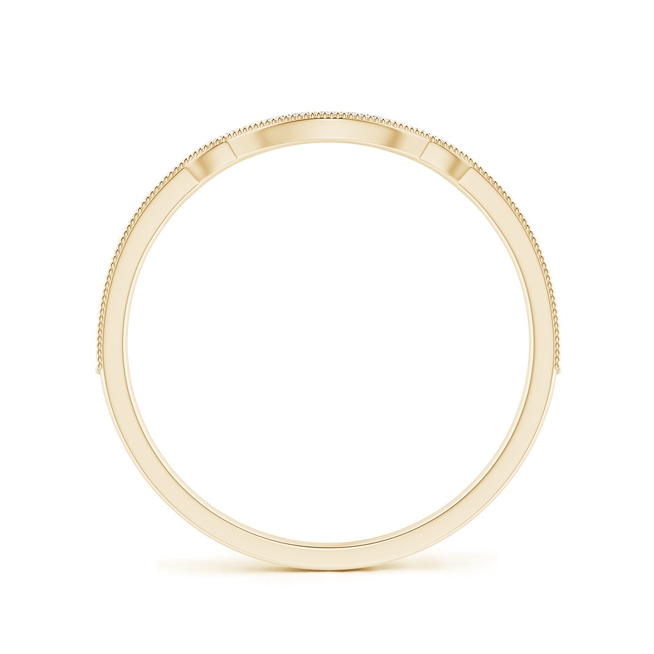 1mm HSI2 Aeon Vintage Inspired Diamond Contour Wedding Band with Milgrain in 9K Yellow Gold side-1