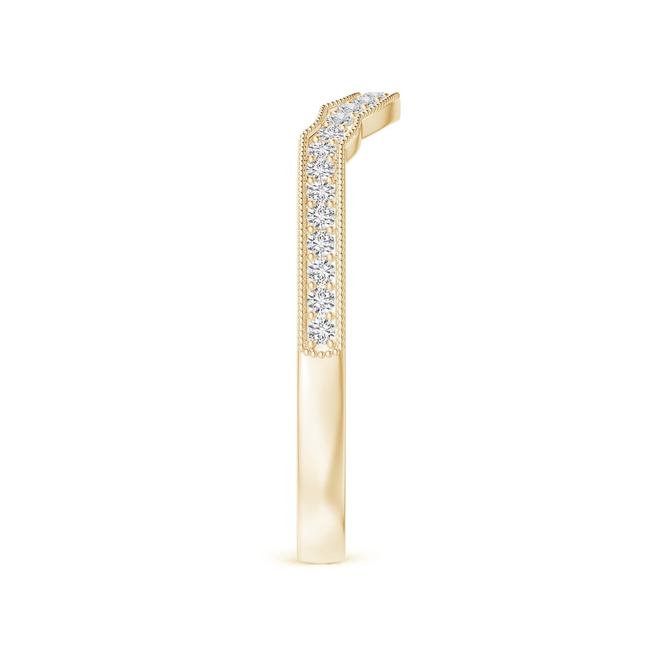 1mm HSI2 Aeon Vintage Inspired Diamond Contour Wedding Band with Milgrain in Yellow Gold side-2