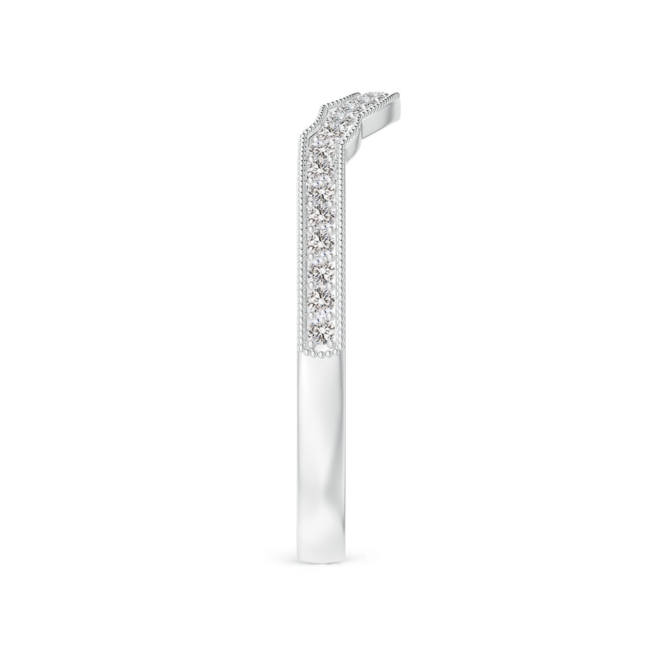 1mm IJI1I2 Aeon Vintage Inspired Diamond Contour Wedding Band with Milgrain in 9K White Gold side-2