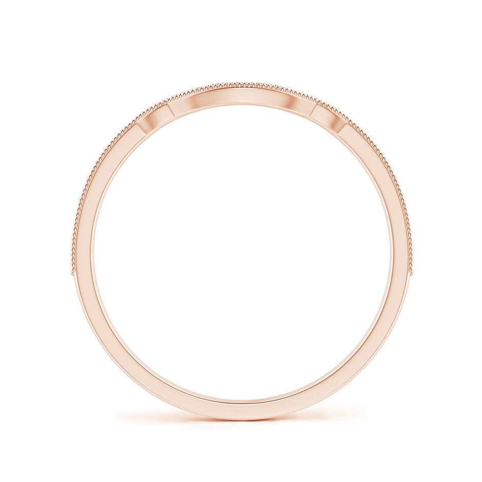 1mm IJI1I2 Aeon Vintage Inspired Diamond Contour Wedding Band with Milgrain in Rose Gold side-1