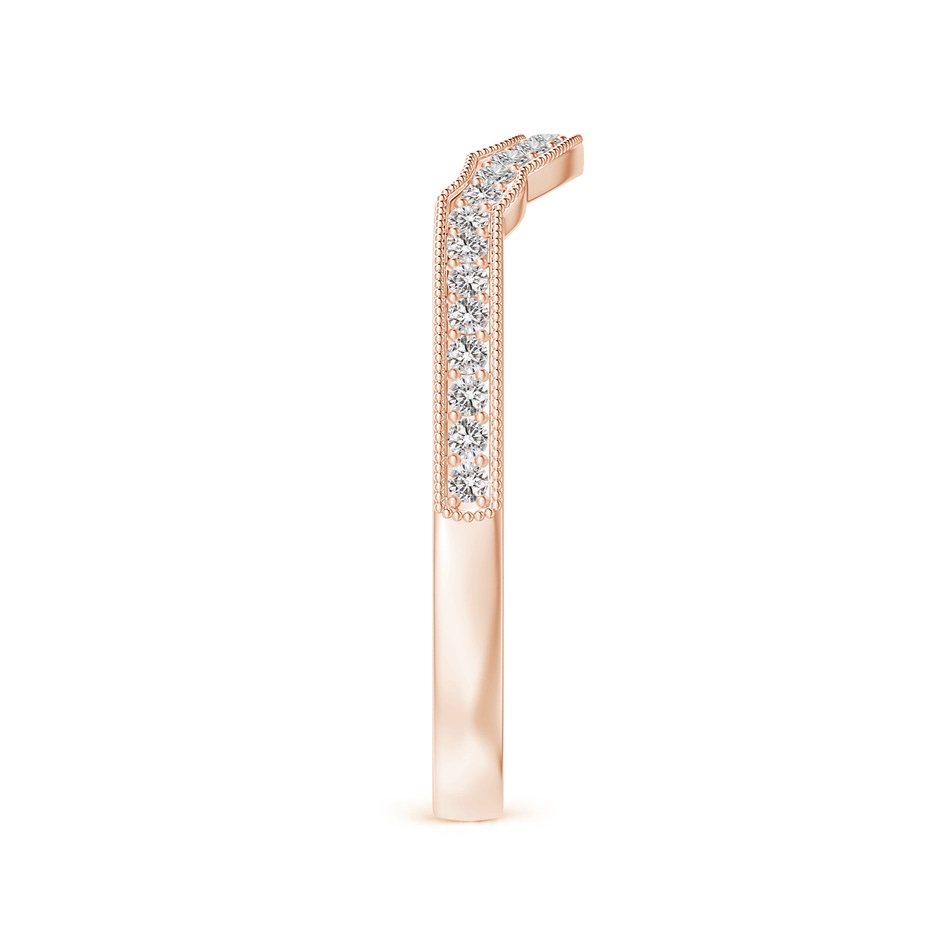 1mm IJI1I2 Aeon Vintage Inspired Diamond Contour Wedding Band with Milgrain in Rose Gold side-2