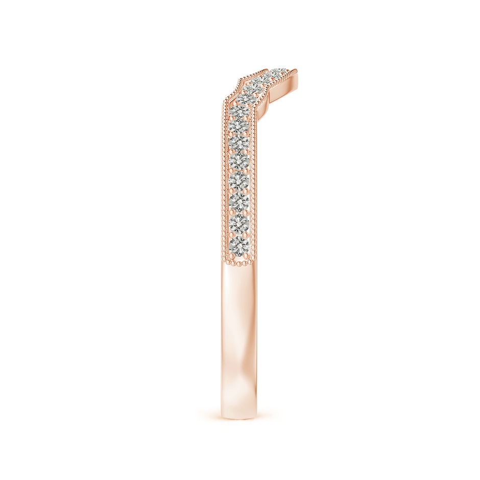1mm KI3 Aeon Vintage Inspired Diamond Contour Wedding Band with Milgrain in Rose Gold side-2