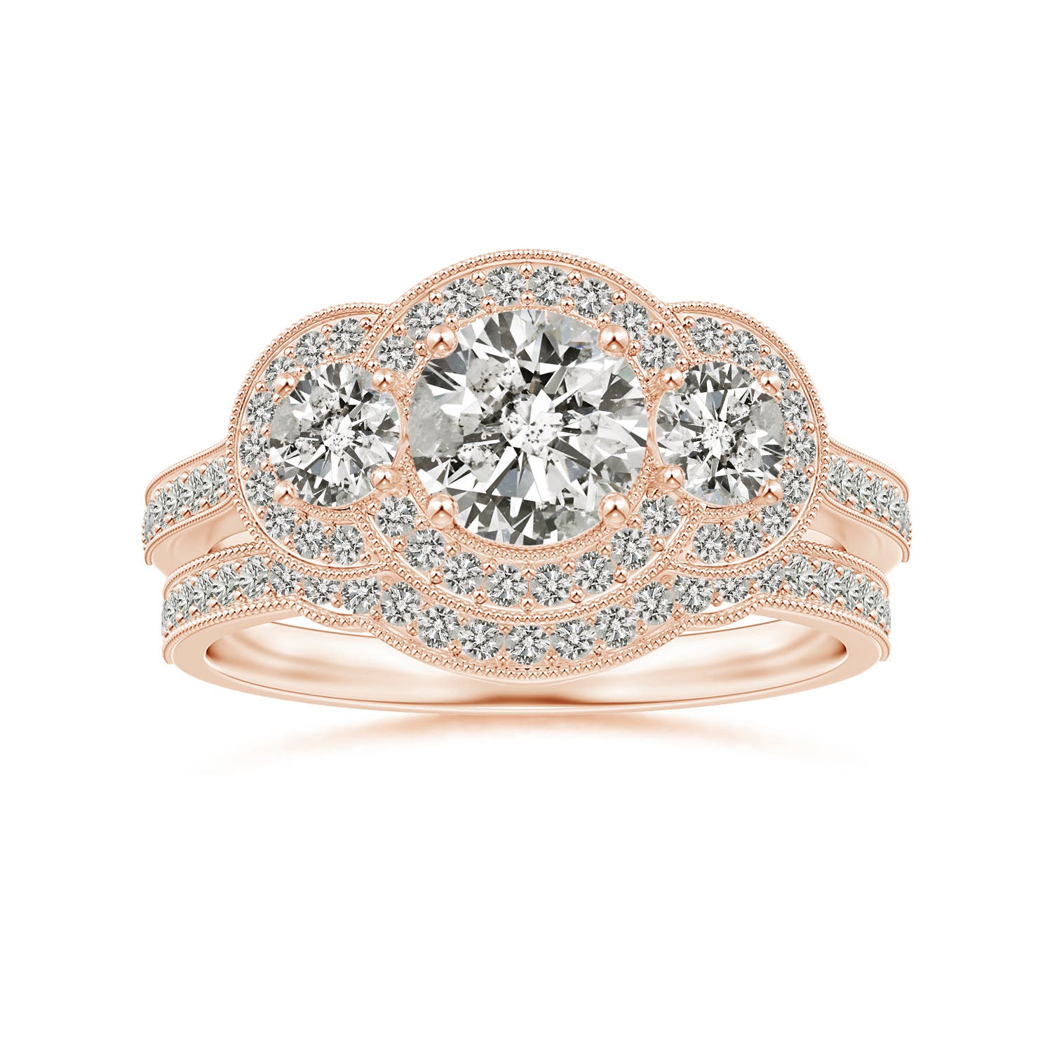 K, I3 / 0.14 CT / 14 KT Rose Gold