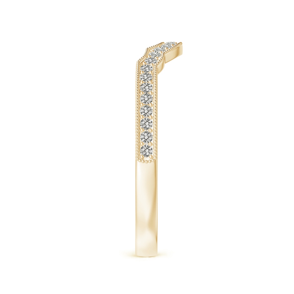 1mm KI3 Aeon Vintage Inspired Diamond Contour Wedding Band with Milgrain in Yellow Gold side-2