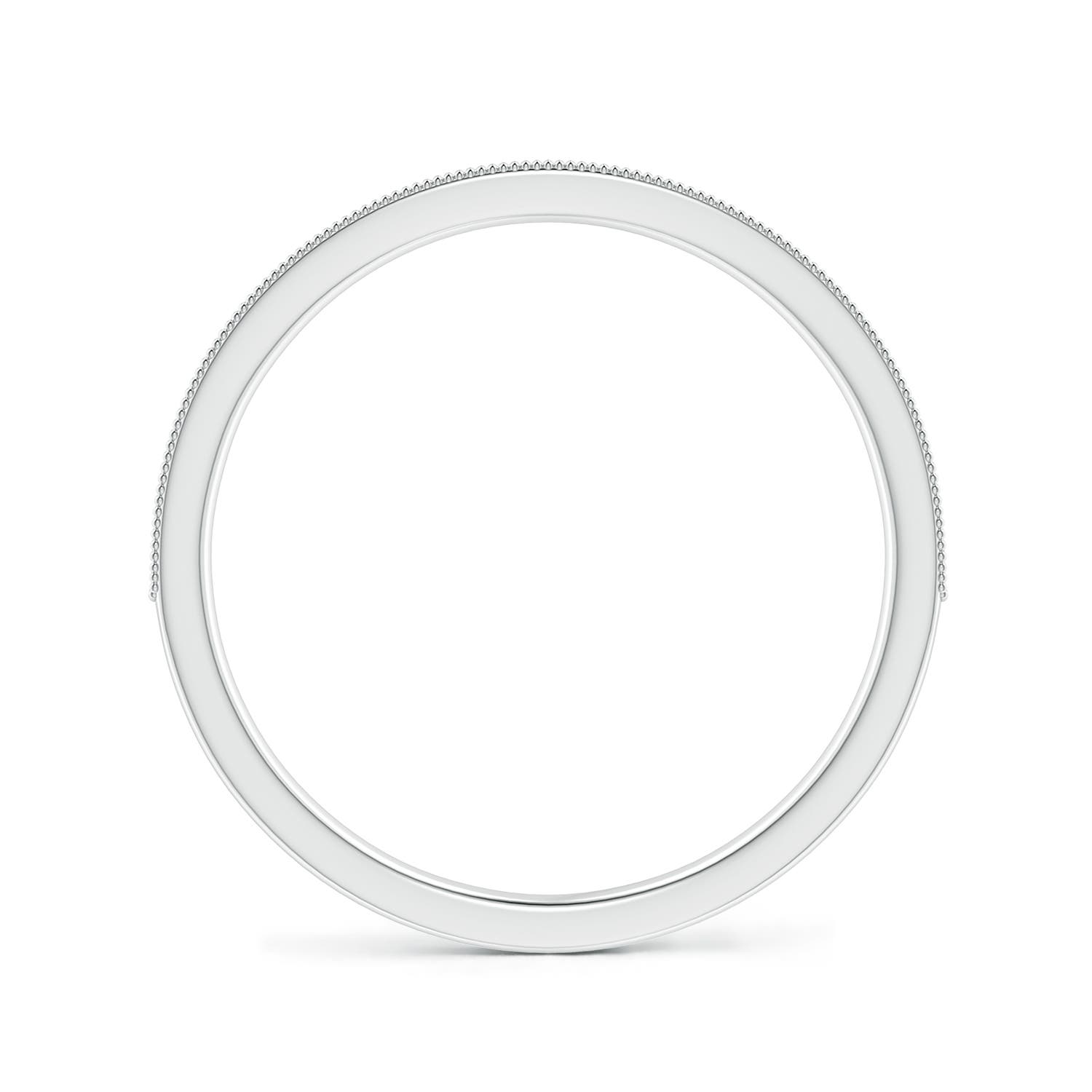 1.1mm GVS2 Aeon Vintage Style Pave-Set Diamond Wedding Band with Milgrain in 18CT White Gold - side 2