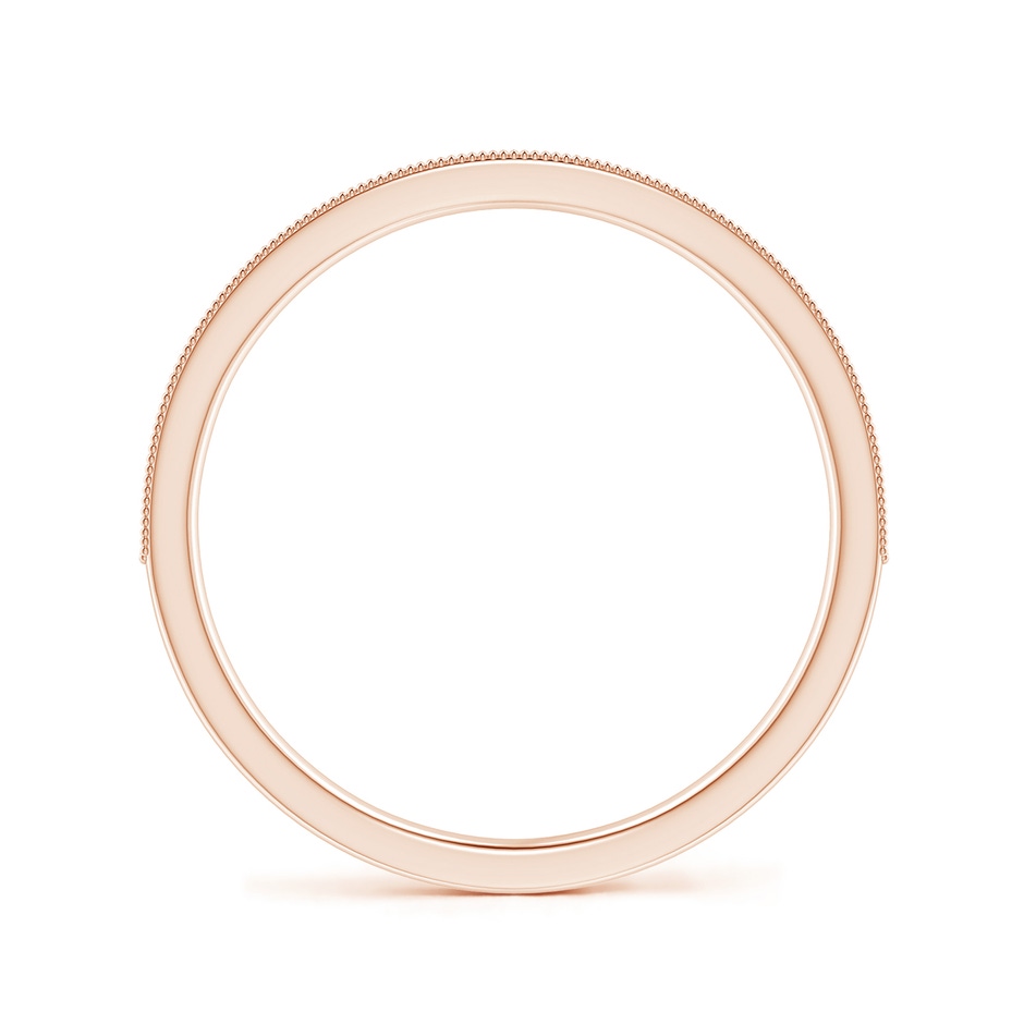 1.1mm GVS2 Aeon Vintage Style Pave-Set Diamond Wedding Band with Milgrain in Rose Gold side-1