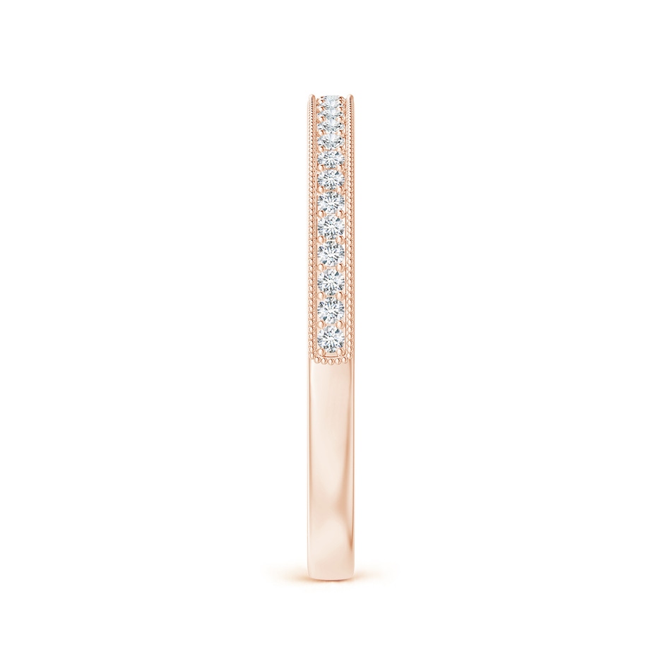 1.1mm GVS2 Aeon Vintage Style Pave-Set Diamond Wedding Band with Milgrain in Rose Gold side-2