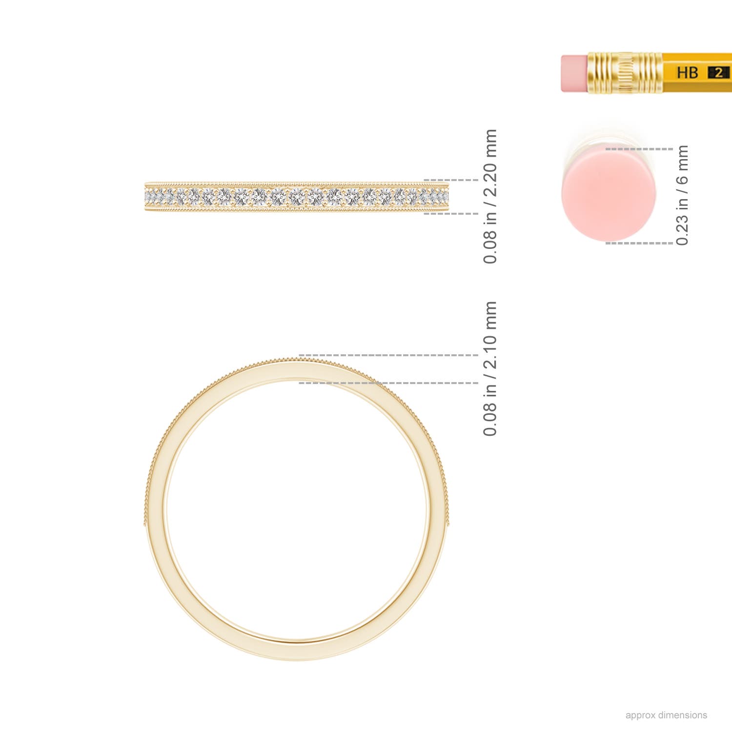 I-J, I1-I2 / 0.16 CT / 14 KT Yellow Gold