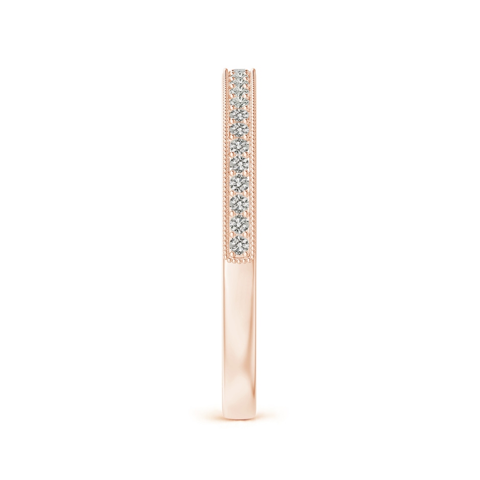 1.1mm KI3 Aeon Vintage Style Pave-Set Diamond Wedding Band with Milgrain in Rose Gold side-2