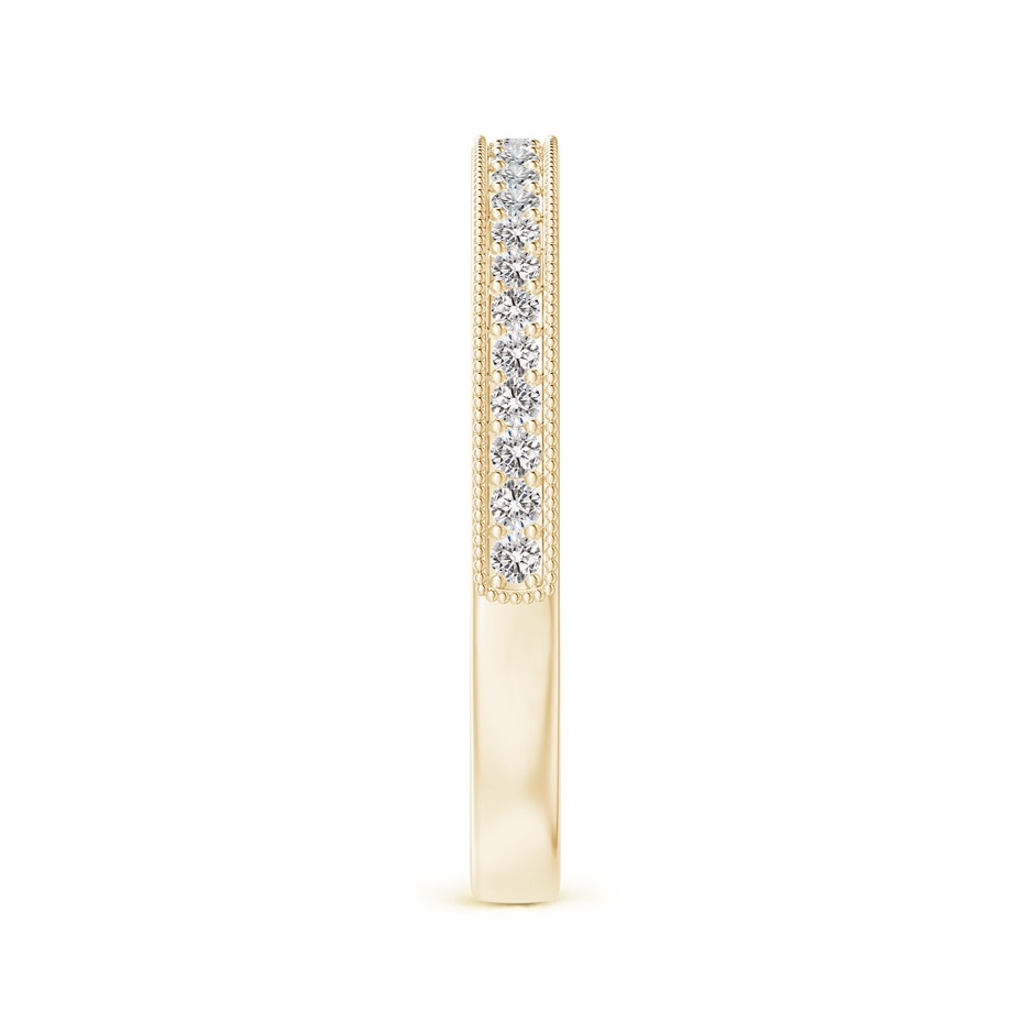 1.2mm IJI1I2 Aeon Vintage Style Pave-Set Diamond Wedding Band with Milgrain in Yellow Gold side-2
