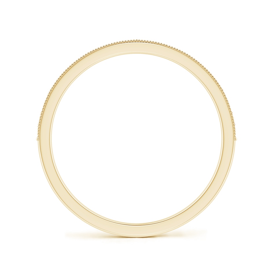 1.1mm GVS2 Aeon Vintage Style Half Eternity Wedding Band with Milgrain in 18K Yellow Gold side-1