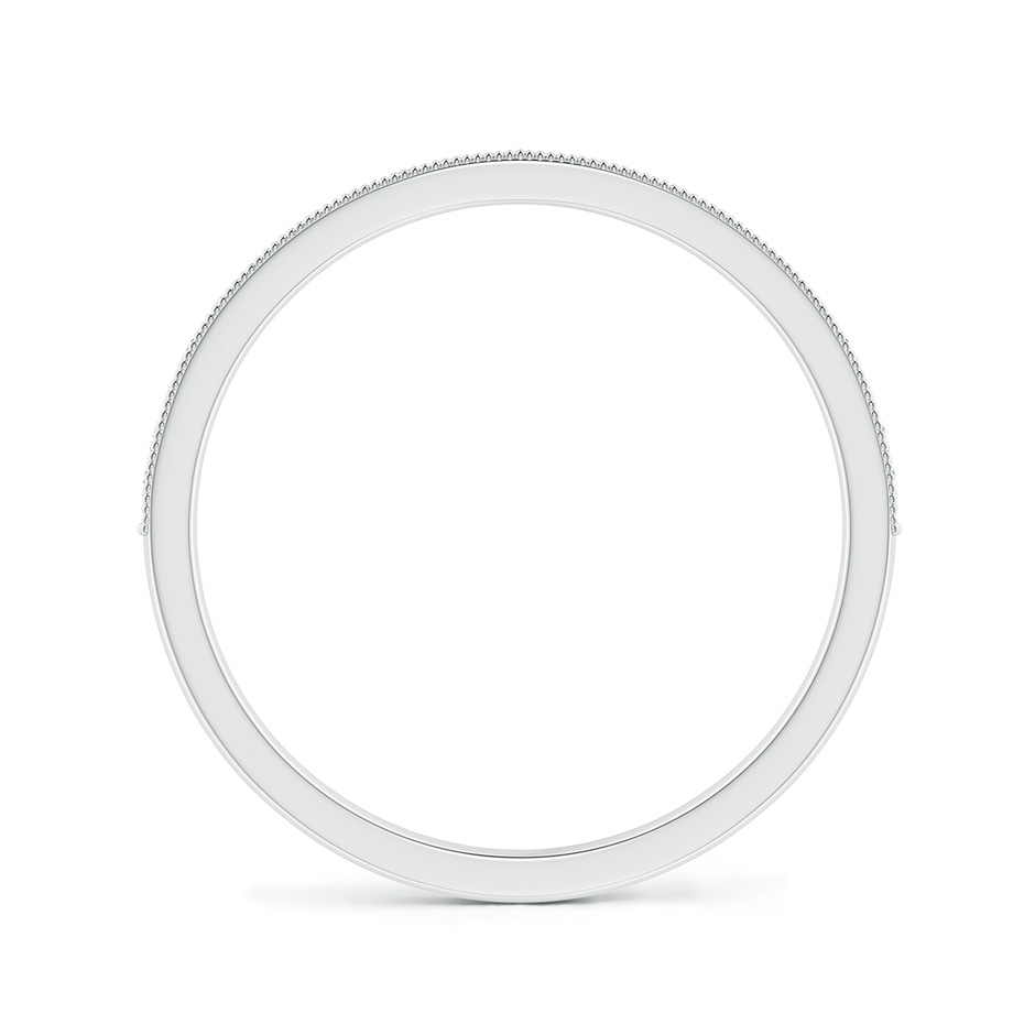 1.1mm GVS2 Aeon Vintage Style Half Eternity Wedding Band with Milgrain in White Gold side-1