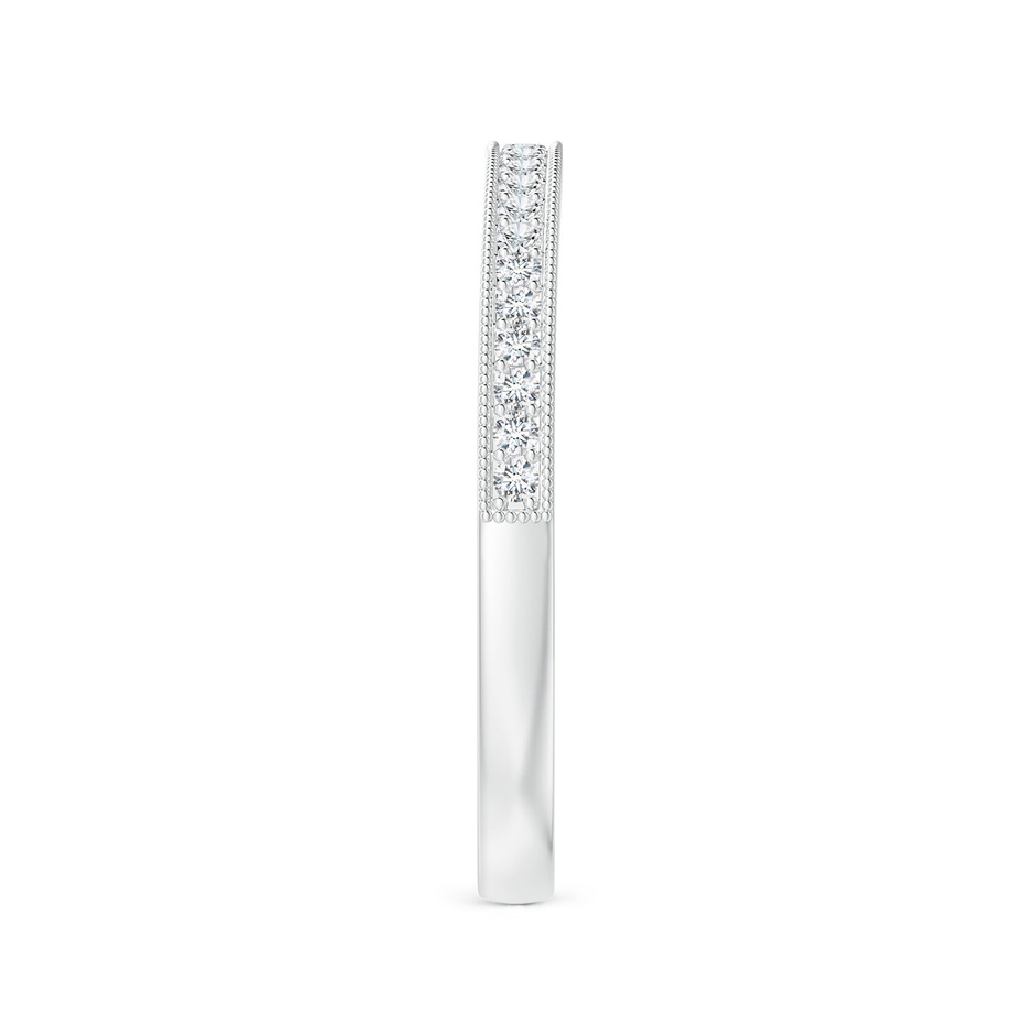 1.1mm GVS2 Aeon Vintage Style Half Eternity Wedding Band with Milgrain in White Gold side-2