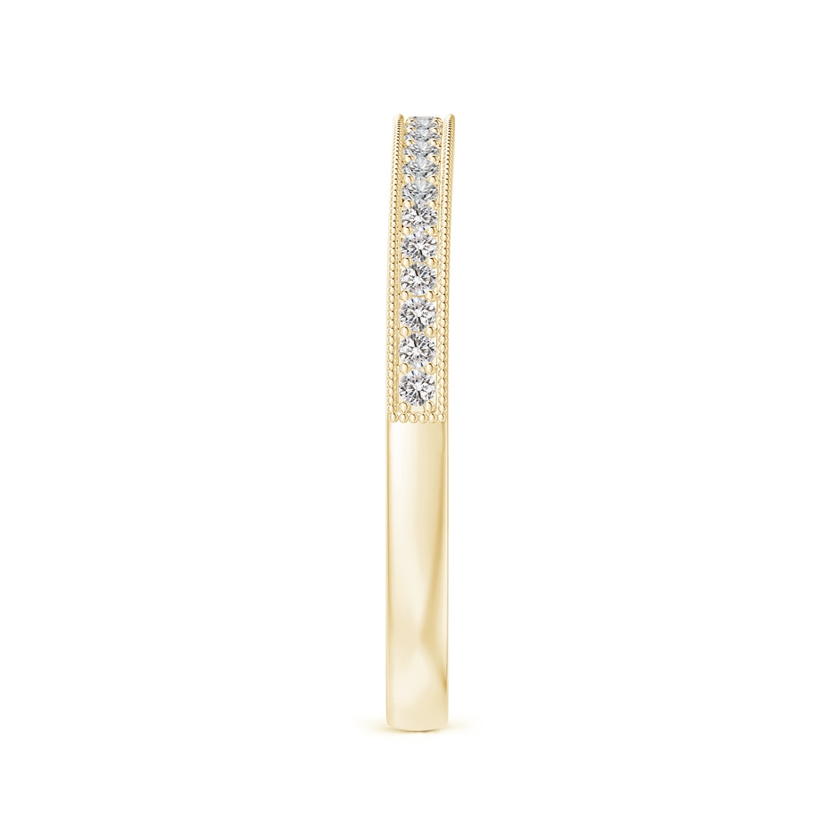 1.1mm IJI1I2 Aeon Vintage Style Half Eternity Wedding Band with Milgrain in 18K Yellow Gold side-2