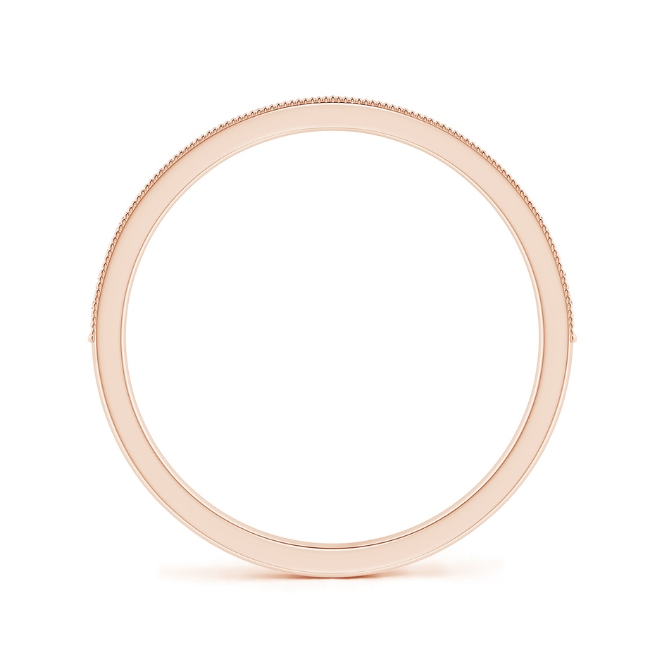 1.1mm IJI1I2 Aeon Vintage Style Half Eternity Wedding Band with Milgrain in Rose Gold side-1
