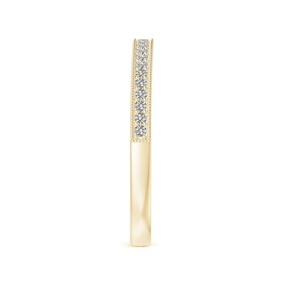 1.1mm KI3 Aeon Vintage Style Half Eternity Wedding Band with Milgrain in 18K Yellow Gold side-2