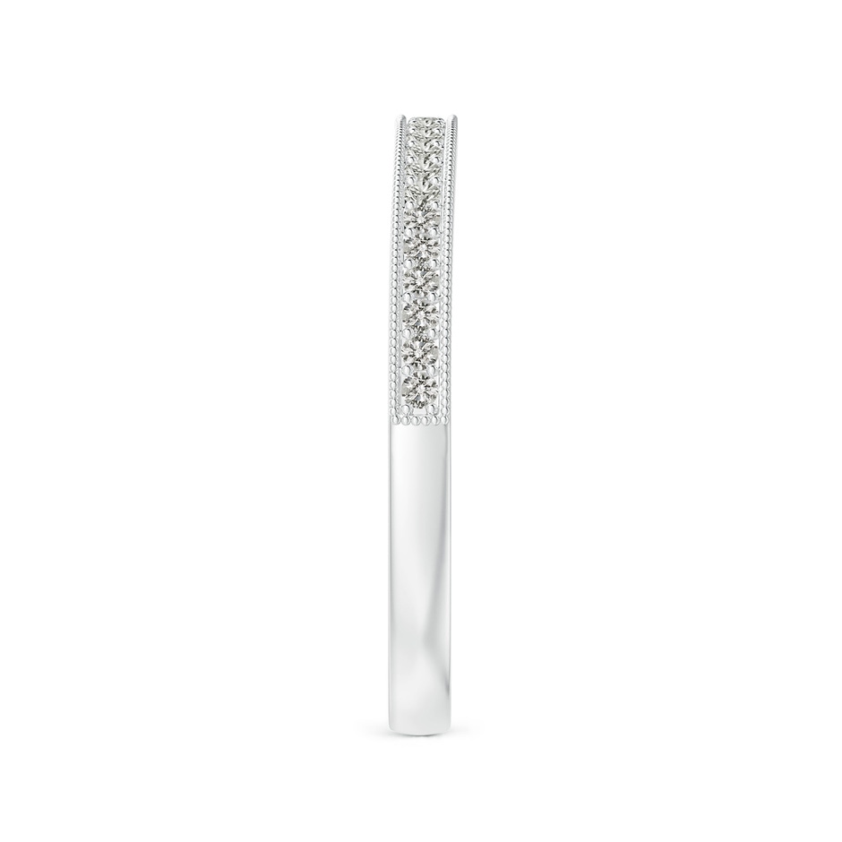 1.1mm KI3 Aeon Vintage Style Half Eternity Wedding Band with Milgrain in White Gold side-2