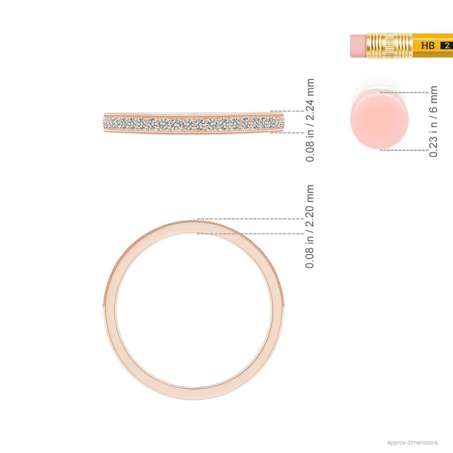 K, I3 / 0.19 CT / 14 KT Rose Gold