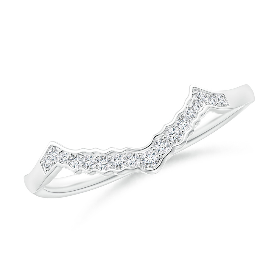 1.1mm GVS2 Aeon Vintage Style Diamond Contour Wedding Ring in White Gold 