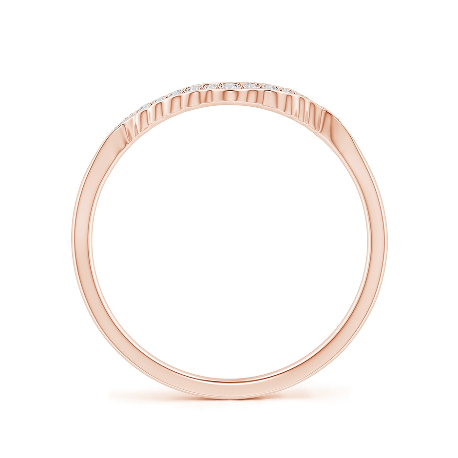 1.1mm HSI2 Aeon Vintage Style Diamond Contour Wedding Ring in 18K Rose Gold side 199