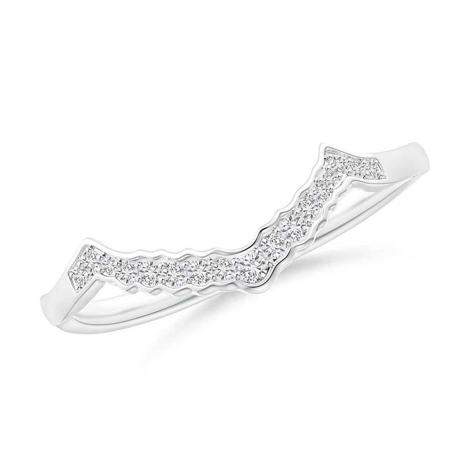 1.1mm HSI2 Aeon Vintage Style Diamond Contour Wedding Ring in 18K White Gold 