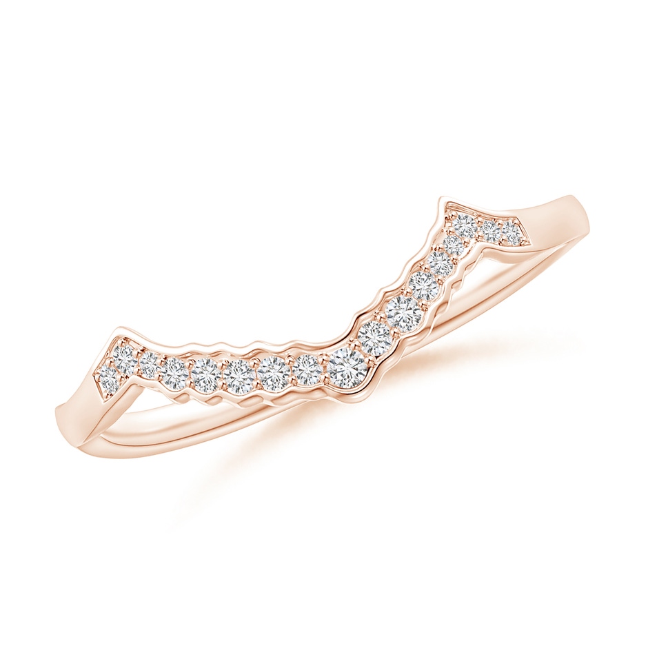 1.1mm HSI2 Aeon Vintage Style Diamond Contour Wedding Ring in Rose Gold 