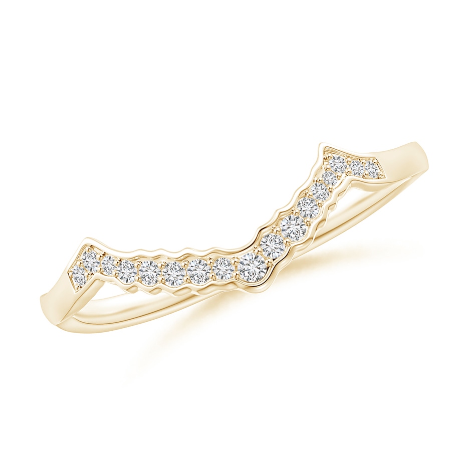 1.1mm HSI2 Aeon Vintage Style Diamond Contour Wedding Ring in Yellow Gold 