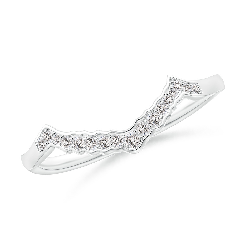 1.1mm IJI1I2 Aeon Vintage Style Diamond Contour Wedding Ring in 18K White Gold 