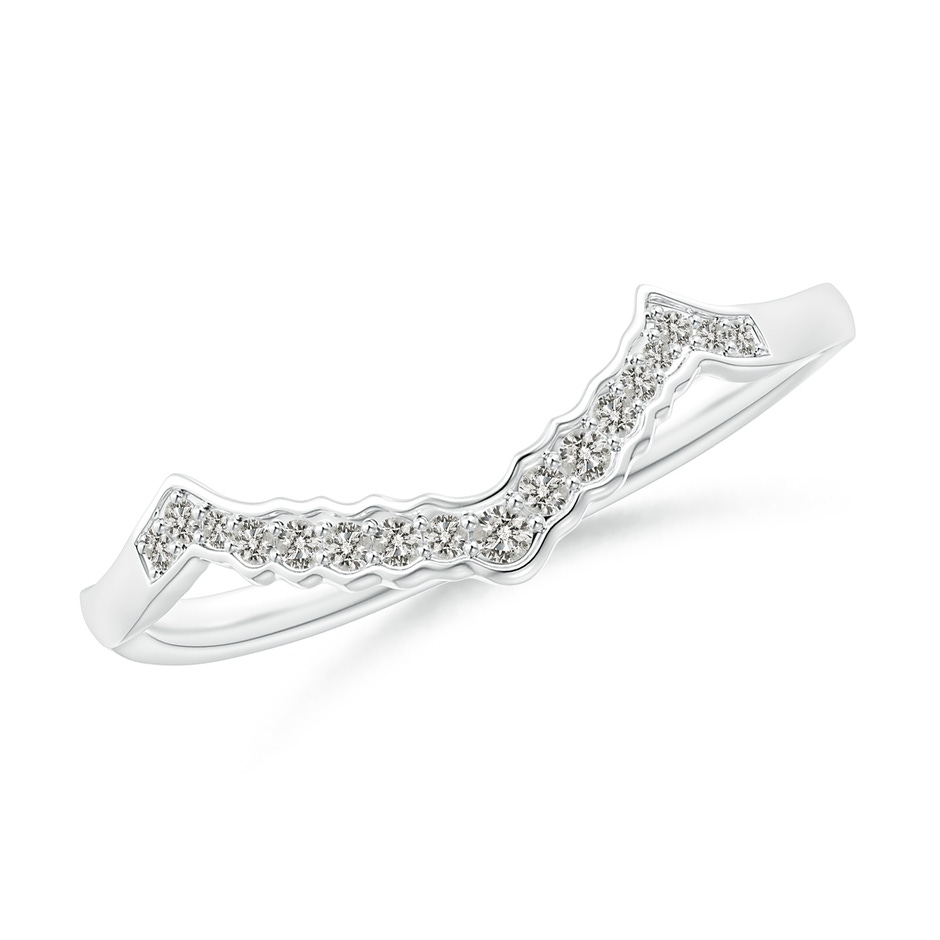1.1mm KI3 Aeon Vintage Style Diamond Contour Wedding Ring in White Gold 