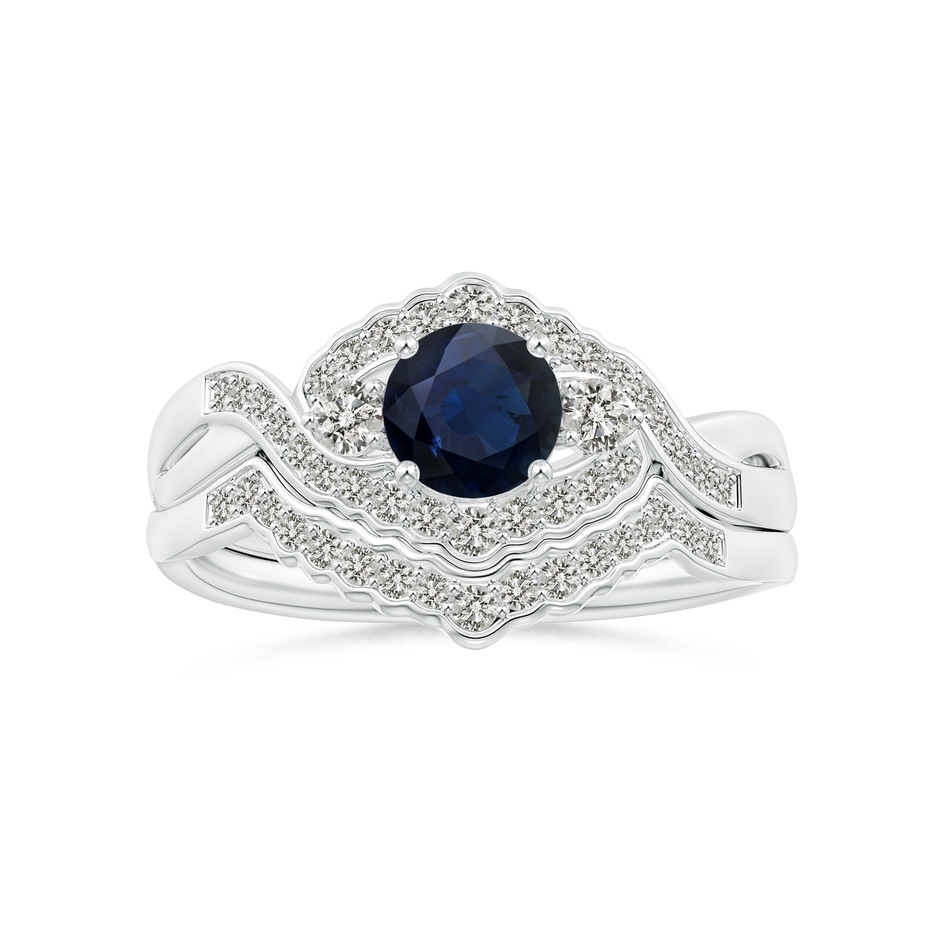 1.1mm KI3 Aeon Vintage Style Diamond Contour Wedding Ring in White Gold side 499