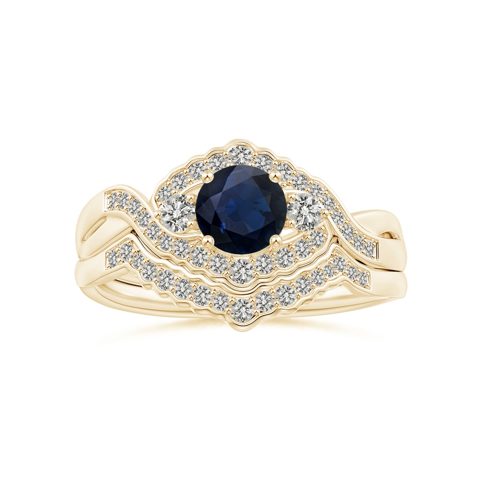 1.1mm KI3 Aeon Vintage Style Diamond Contour Wedding Ring in Yellow Gold side 499