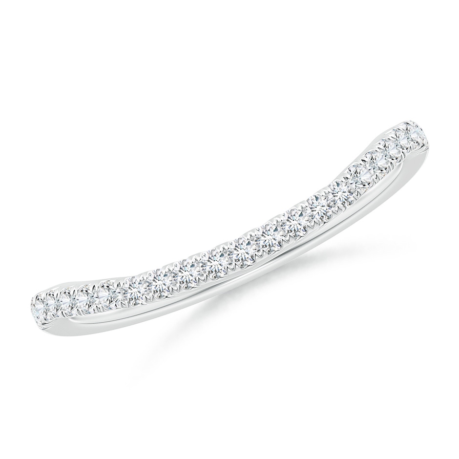 1.3mm GVS2 Aeon Vintage Inspired Diamond Contour Style Wedding Band in 9K White Gold 