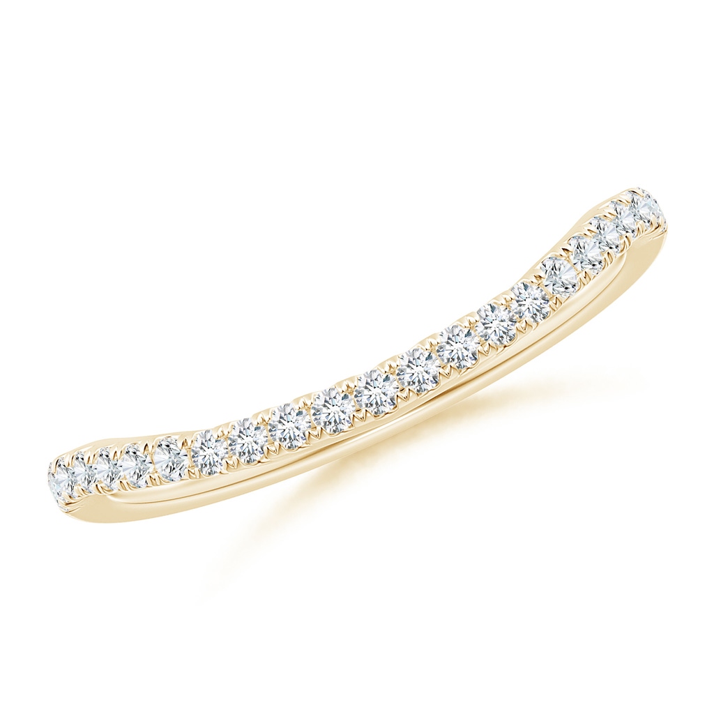 1.3mm GVS2 Aeon Vintage Inspired Diamond Contour Style Wedding Band in Yellow Gold