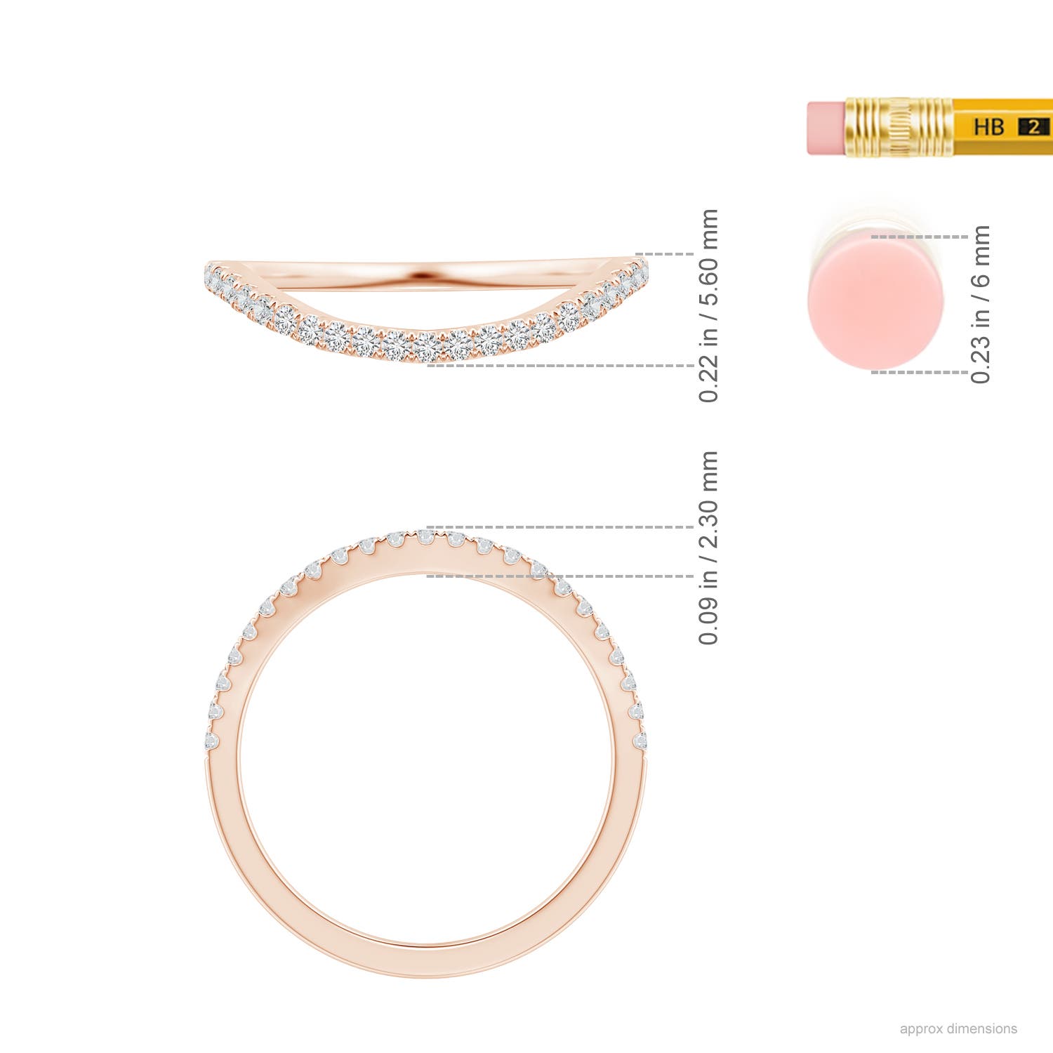 H, SI2 / 0.23 CT / 14 KT Rose Gold