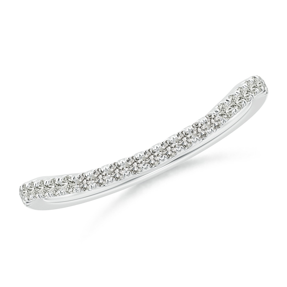 1.3mm KI3 Aeon Vintage Inspired Diamond Contour Style Wedding Band in White Gold 