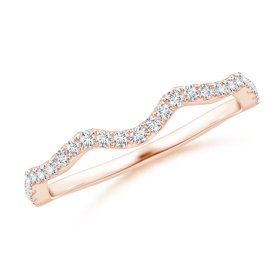 1.1mm GVS2 Aeon Vintage Inspired Diamond Contour Wedding Band in Rose Gold 
