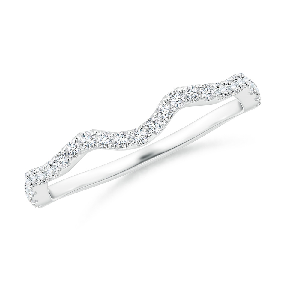 1.1mm GVS2 Aeon Vintage Inspired Diamond Contour Wedding Band in White Gold 