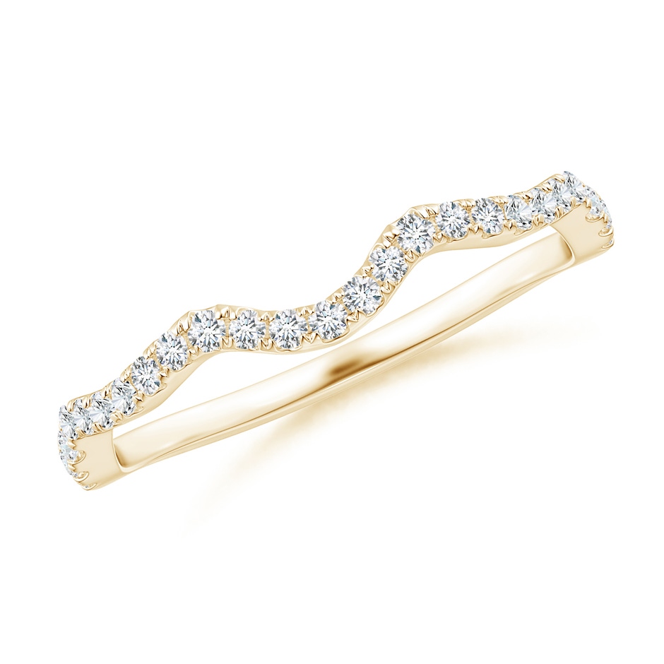 1.1mm GVS2 Aeon Vintage Inspired Diamond Contour Wedding Band in Yellow Gold 