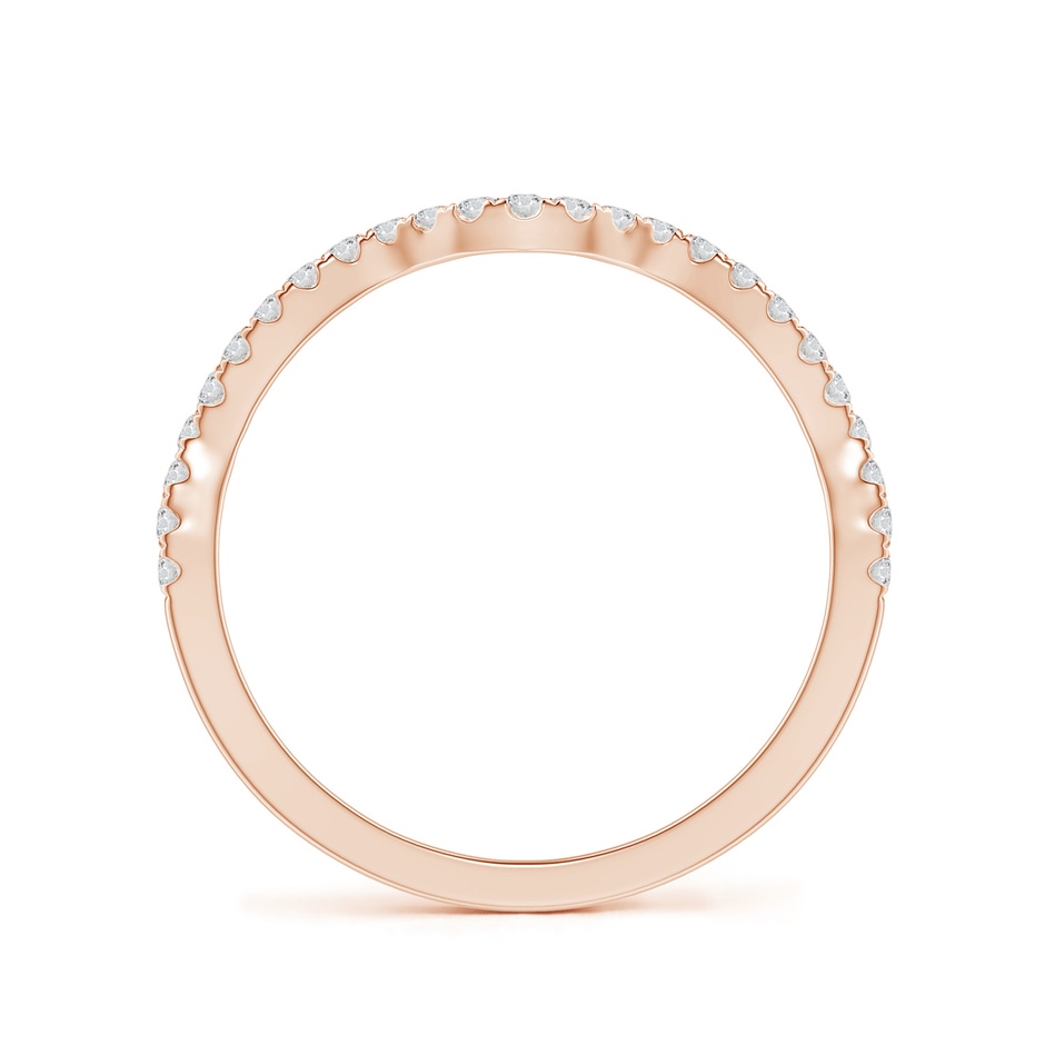 1.1mm HSI2 Aeon Vintage Inspired Diamond Contour Wedding Band in Rose Gold side-1