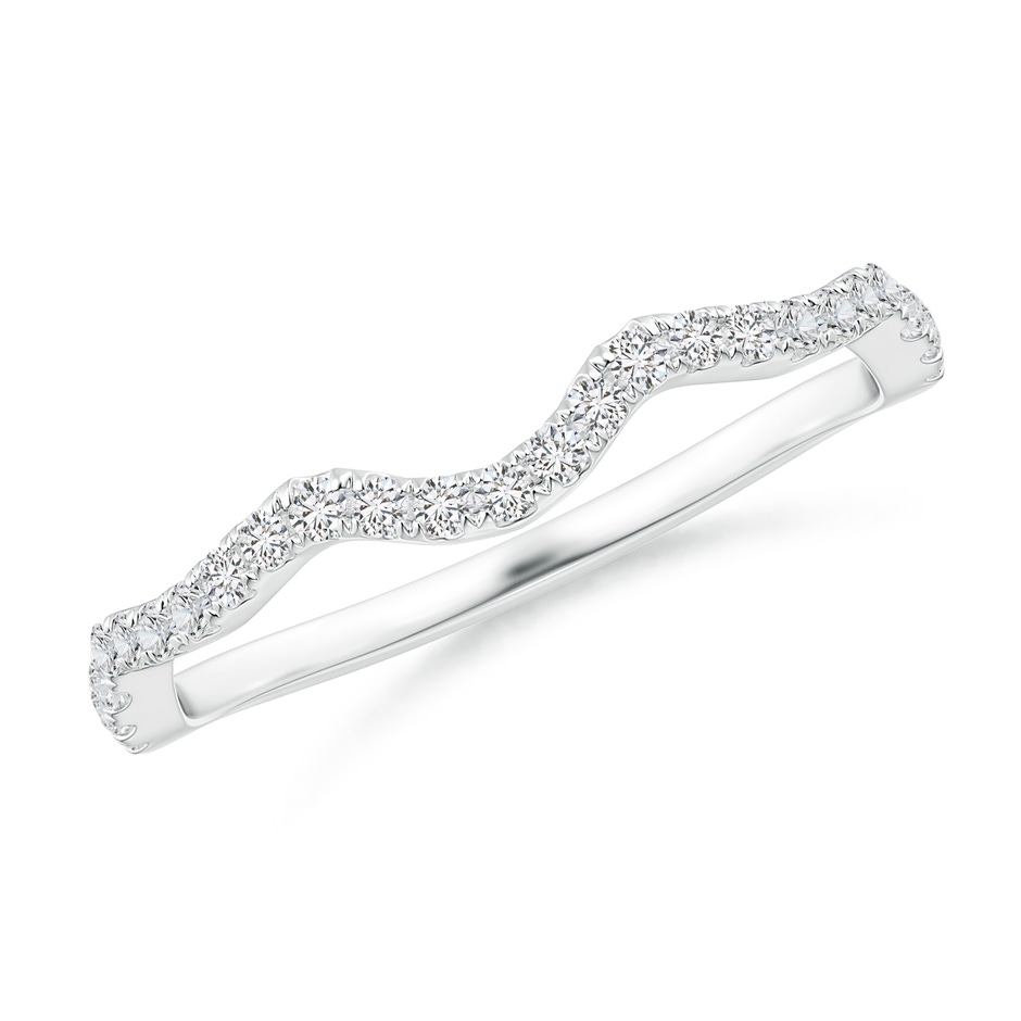 1.1mm HSI2 Aeon Vintage Inspired Diamond Contour Wedding Band in White Gold 