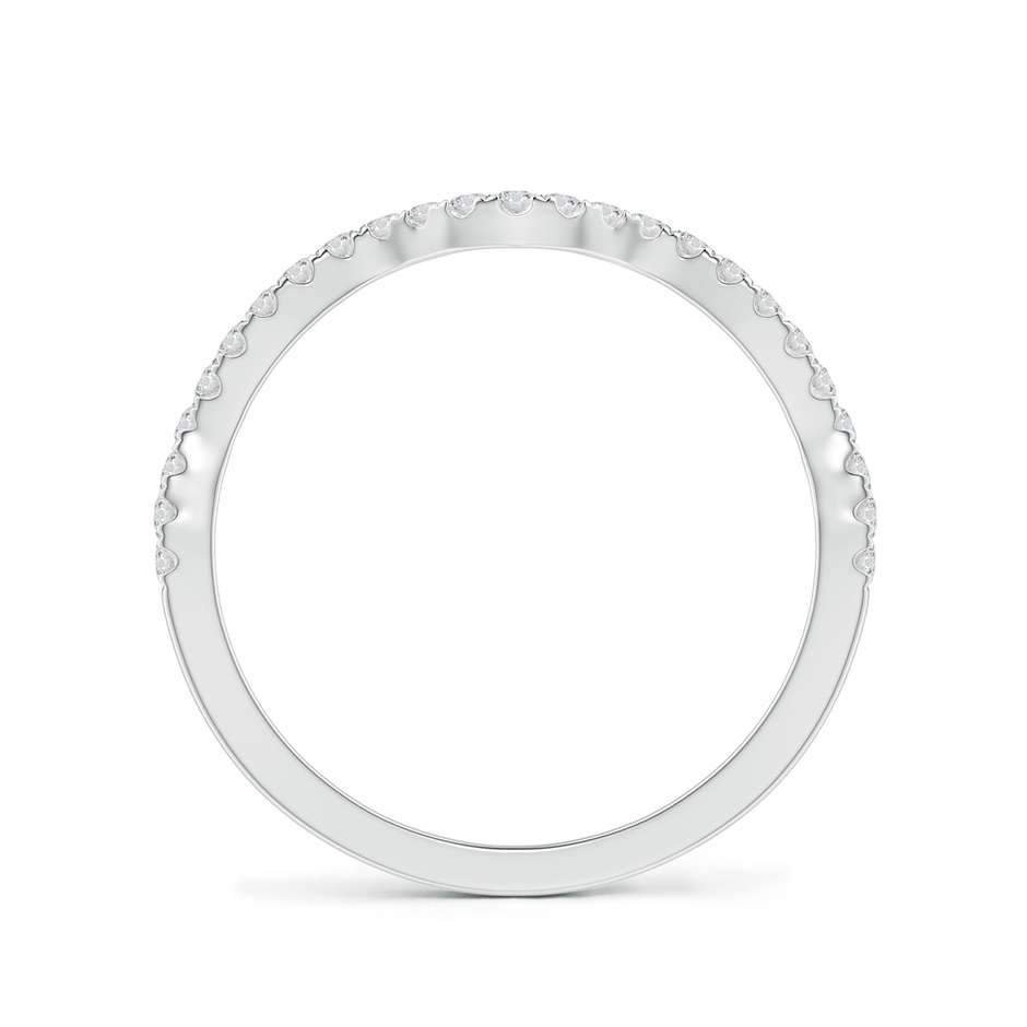 1.1mm HSI2 Aeon Vintage Inspired Diamond Contour Wedding Band in White Gold side-1