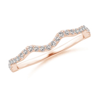 1.1mm IJI1I2 Aeon Vintage Inspired Diamond Contour Wedding Band in 10K Rose Gold