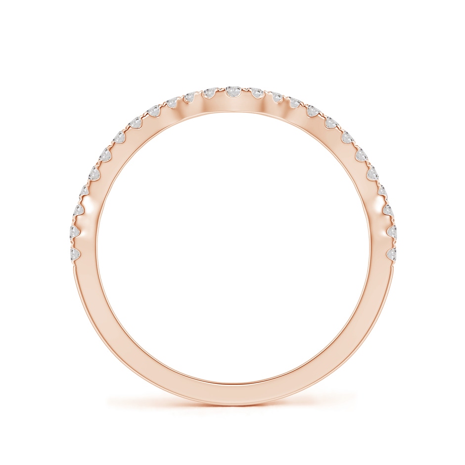 1.1mm IJI1I2 Aeon Vintage Inspired Diamond Contour Wedding Band in Rose Gold side-1